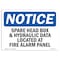 Signmission OSHA Notice, 5" Height, Spare Head Box And Hydraulic Data Located Sign, 7" X 5", Landscape OS-NS-D-57-L-18376 - alternate 1